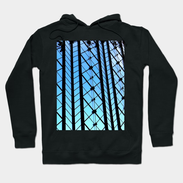 Blue sky black lattice Hoodie by stevepaint